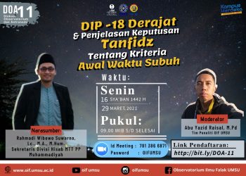DIP-18 Derajat & Penjelasan Keputusan Tanfidz Tentang Kriteria Awal Waktu Subuh (DOA-11)