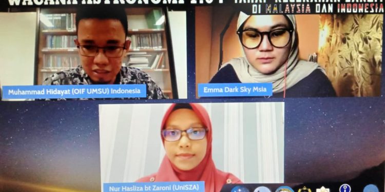 Tim OIF UMSU Menjadi Pemateri Dalam Webinar Kecerahan Langit di Malaysia dan Indonesia