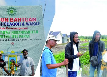 Pengukuran Arah Kiblat di Ranting Titi Papan & Perumahan Polri Simpang Kompos