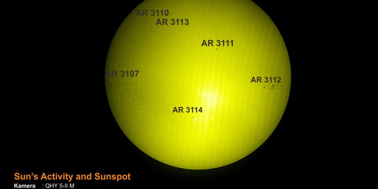 Sun in Hydrogen Alpha Oktober 03rd, 2022