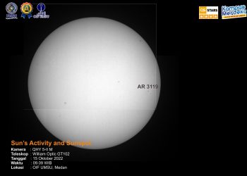 Sun Spot Activity 15 Oktober 2022