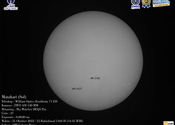 Matahari dalam Panjang Gelombang Visual 21 Oktober 2022