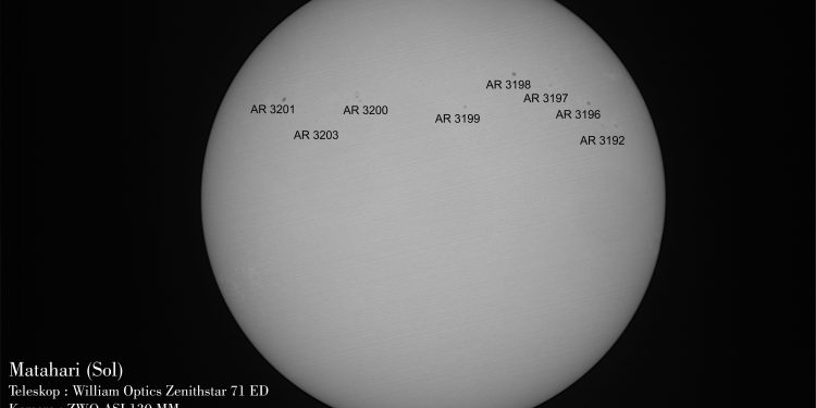Matahari dalam Panjang Gelombang Visual 26 Januari 2023