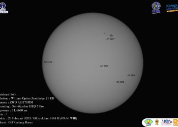 Matahari dalam Panjang Gelombang Visual 28 Februari 2023