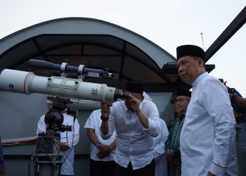 Tim OIF UMSU berhasil mengamati Hilal 1 Ramadhan 1444 H
