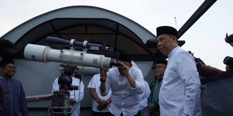Tim OIF UMSU berhasil mengamati Hilal 1 Ramadhan 1444 H