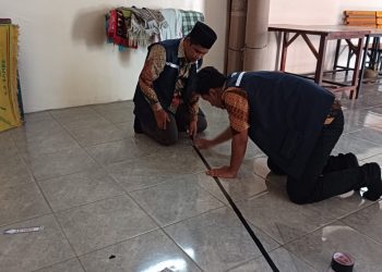 Tim OIF UMSU Lakukan Pengakurasian Arah Kiblat di Aula Prof. Dr. Nasrun Nasution, M.S