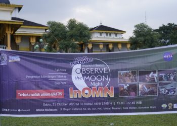 OIF UMSU Gelar Internasional Observe The Moon Night (InOMN) di Istana Maimoon, Medan