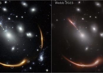 Temuan Terbaru oleh JWST:  Gravitationally-Lensed Supernova