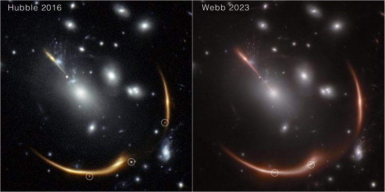 Temuan Terbaru oleh JWST:  Gravitationally-Lensed Supernova