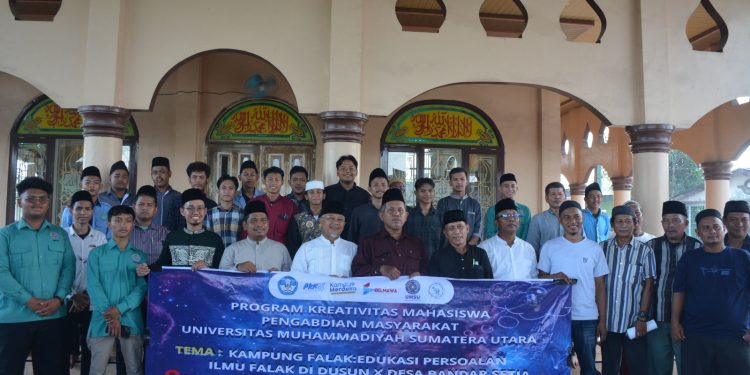 Kolaborasi OIF dan Prodi Ilmu Falak UMSU Pada Momen Rashdul Kiblat di Masjid Al-Muttaqin