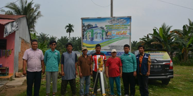 Pengukuran Arah Kiblat di Lahan Pembangunan Musholla Al Iklas