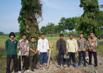 OIF UMSU Ukur Arah Kiblat Lahan UMSU yang menjadi Arena Muktamar Muhammadiyah ‘Aisyiyah ke-49 Tahun 2027 nanti
