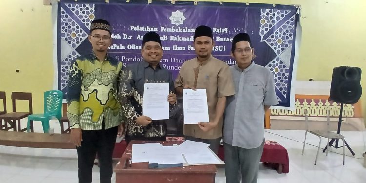 Penandatanganan MoU antara OIF UMSU dan Pondok Modern Daarur Rahmah Sepadan