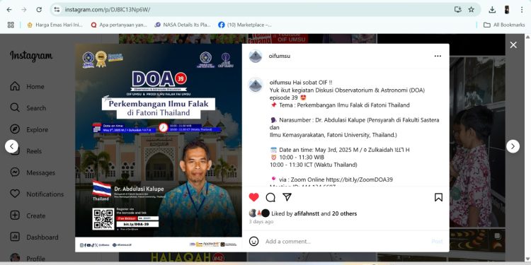 OIF UMSU Laksanakan DOA Ke 39