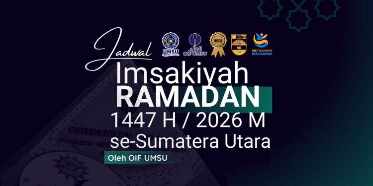 Jadwal Imsakiyah Ramadhan 1447 H/2026 M se-Sumatera Utara